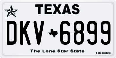 TX license plate DKV6899