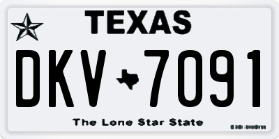 TX license plate DKV7091