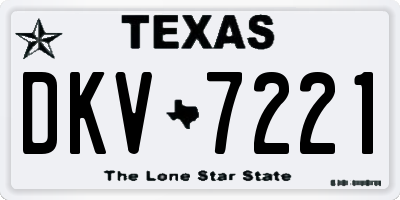 TX license plate DKV7221