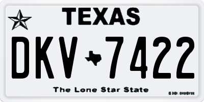 TX license plate DKV7422