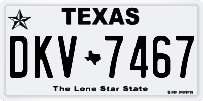 TX license plate DKV7467