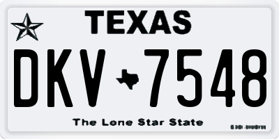 TX license plate DKV7548