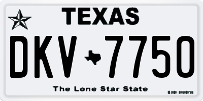 TX license plate DKV7750
