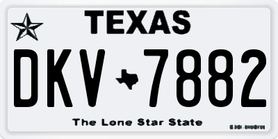 TX license plate DKV7882