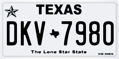 TX license plate DKV7980