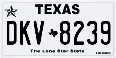 TX license plate DKV8239