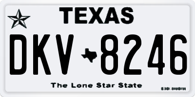 TX license plate DKV8246