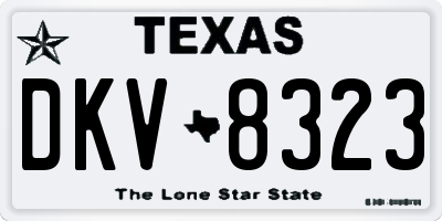 TX license plate DKV8323