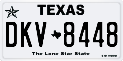 TX license plate DKV8448