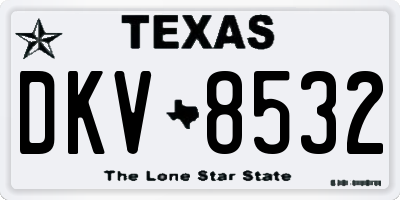 TX license plate DKV8532