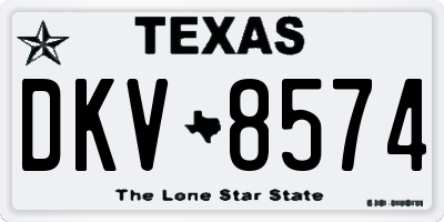 TX license plate DKV8574
