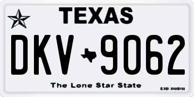 TX license plate DKV9062