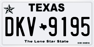 TX license plate DKV9195