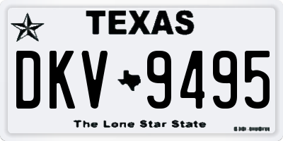 TX license plate DKV9495