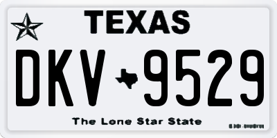TX license plate DKV9529