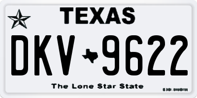 TX license plate DKV9622
