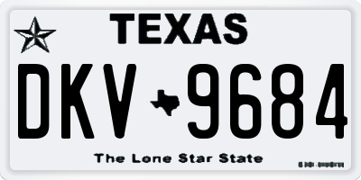 TX license plate DKV9684