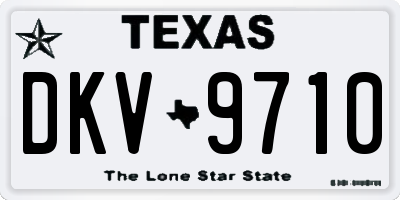 TX license plate DKV9710