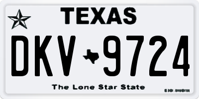 TX license plate DKV9724
