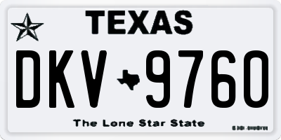 TX license plate DKV9760