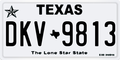TX license plate DKV9813