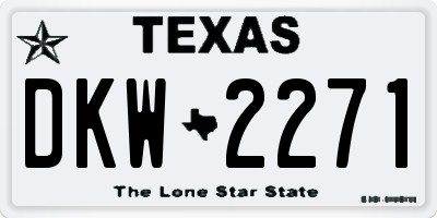 TX license plate DKW2271