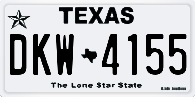 TX license plate DKW4155