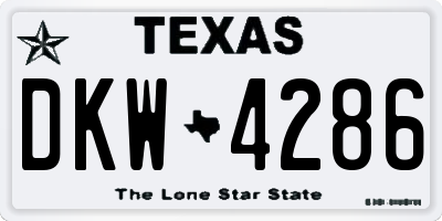 TX license plate DKW4286