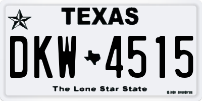 TX license plate DKW4515