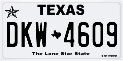 TX license plate DKW4609
