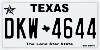 TX license plate DKW4644