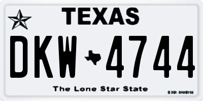 TX license plate DKW4744