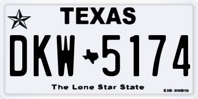 TX license plate DKW5174