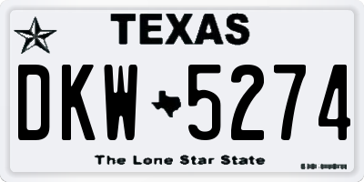 TX license plate DKW5274