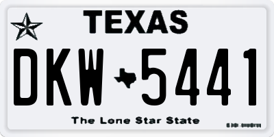 TX license plate DKW5441