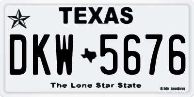 TX license plate DKW5676