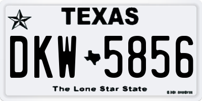 TX license plate DKW5856