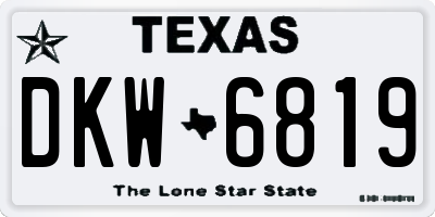 TX license plate DKW6819