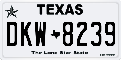TX license plate DKW8239