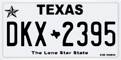 TX license plate DKX2395