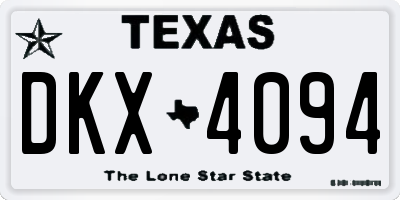 TX license plate DKX4094