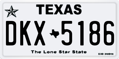 TX license plate DKX5186