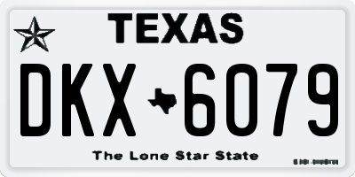TX license plate DKX6079