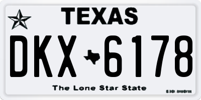 TX license plate DKX6178