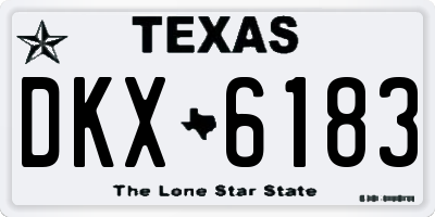 TX license plate DKX6183