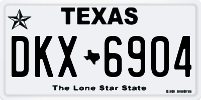 TX license plate DKX6904
