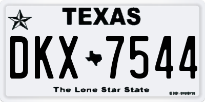 TX license plate DKX7544