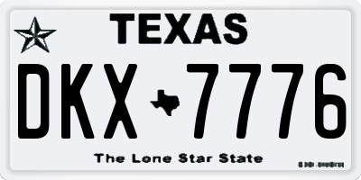 TX license plate DKX7776
