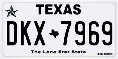 TX license plate DKX7969