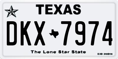 TX license plate DKX7974